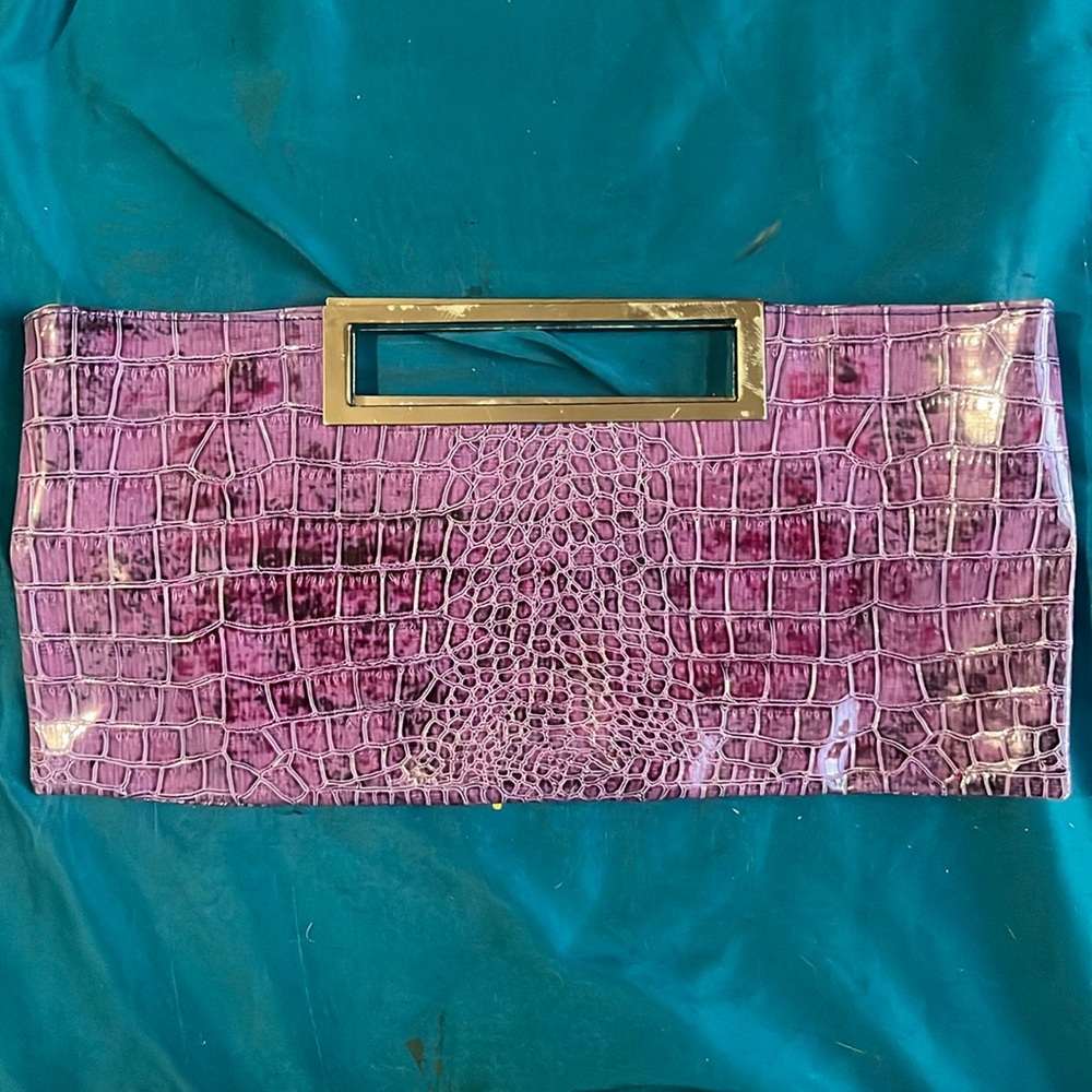 Giannini Feux Leather Crocodile handbag in Purple